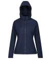 RG636 TRA702 Regatta Ladies Venturer Three Layer Hooded Soft Shell Jacket Navy/Navy colour image